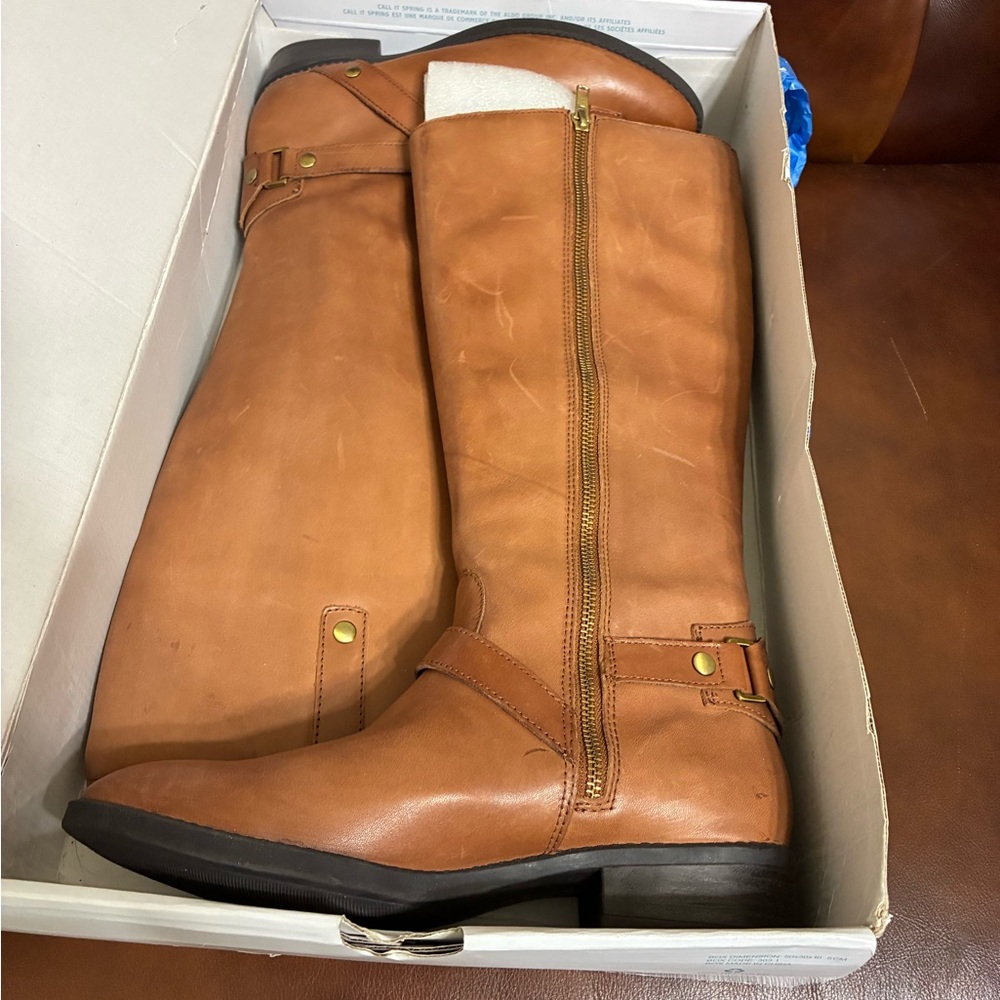 Call It Spring Brown Leather Boots